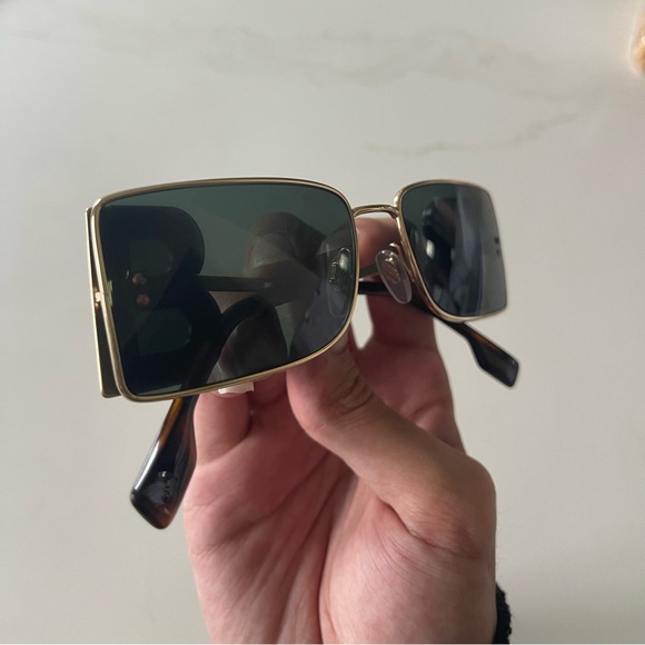 GOLD B BURBERRY SUNGLASSES - Picture 8 of 9